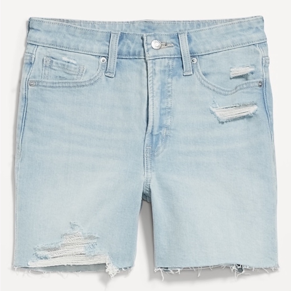 ✨2 for $35 ALL SHORTS!✨ Old Navy OG Jean Cut-Off Shorts 5-inch inseam size 6 - Picture 4 of 9